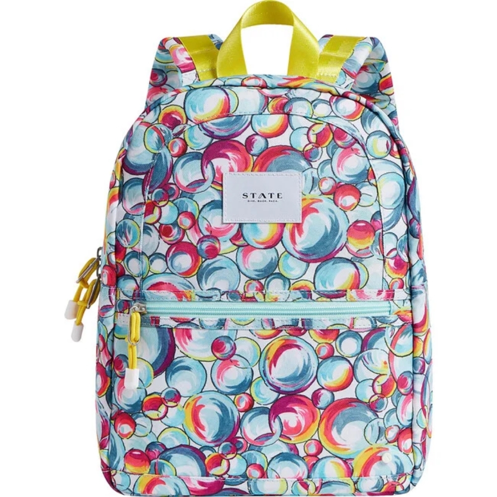 State Mini kane bag. Colorful Bubble Print Backpack